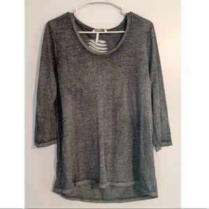 black half sleeve shirt with open back